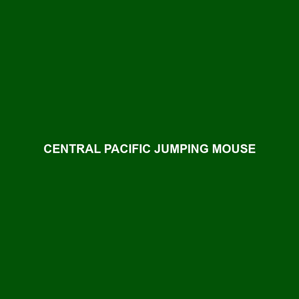 Central Pacific Jumping Mouse