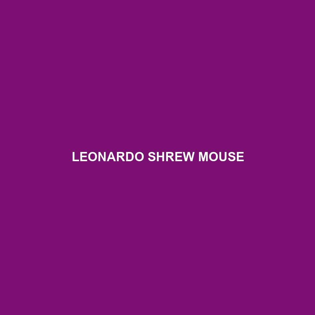 Leonardo Shrew Mouse