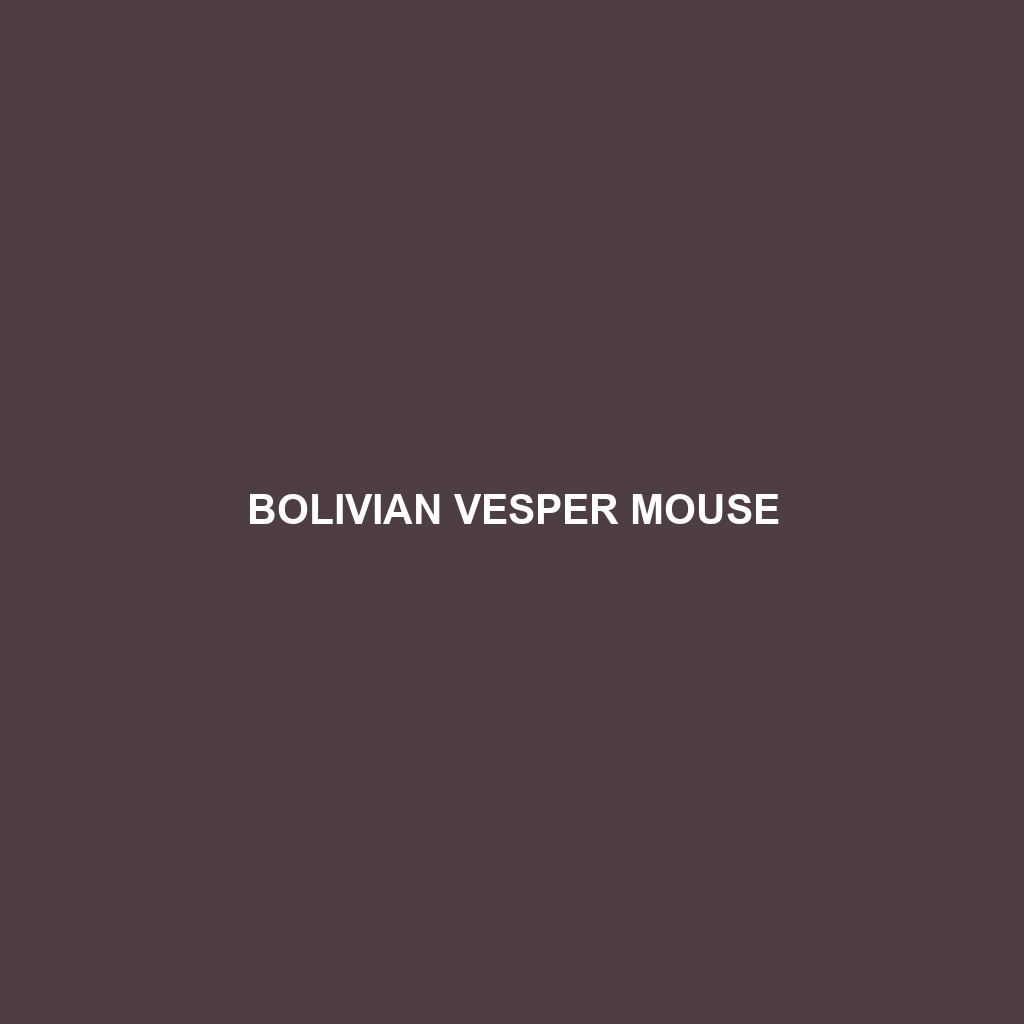 Bolivian Vesper Mouse