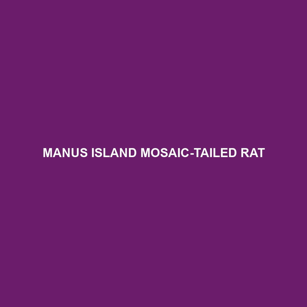 Obi Island Mosaic-tailed Rat