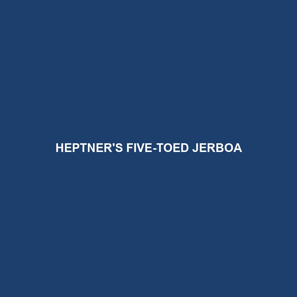 Heptner's Five-toed Jerboa