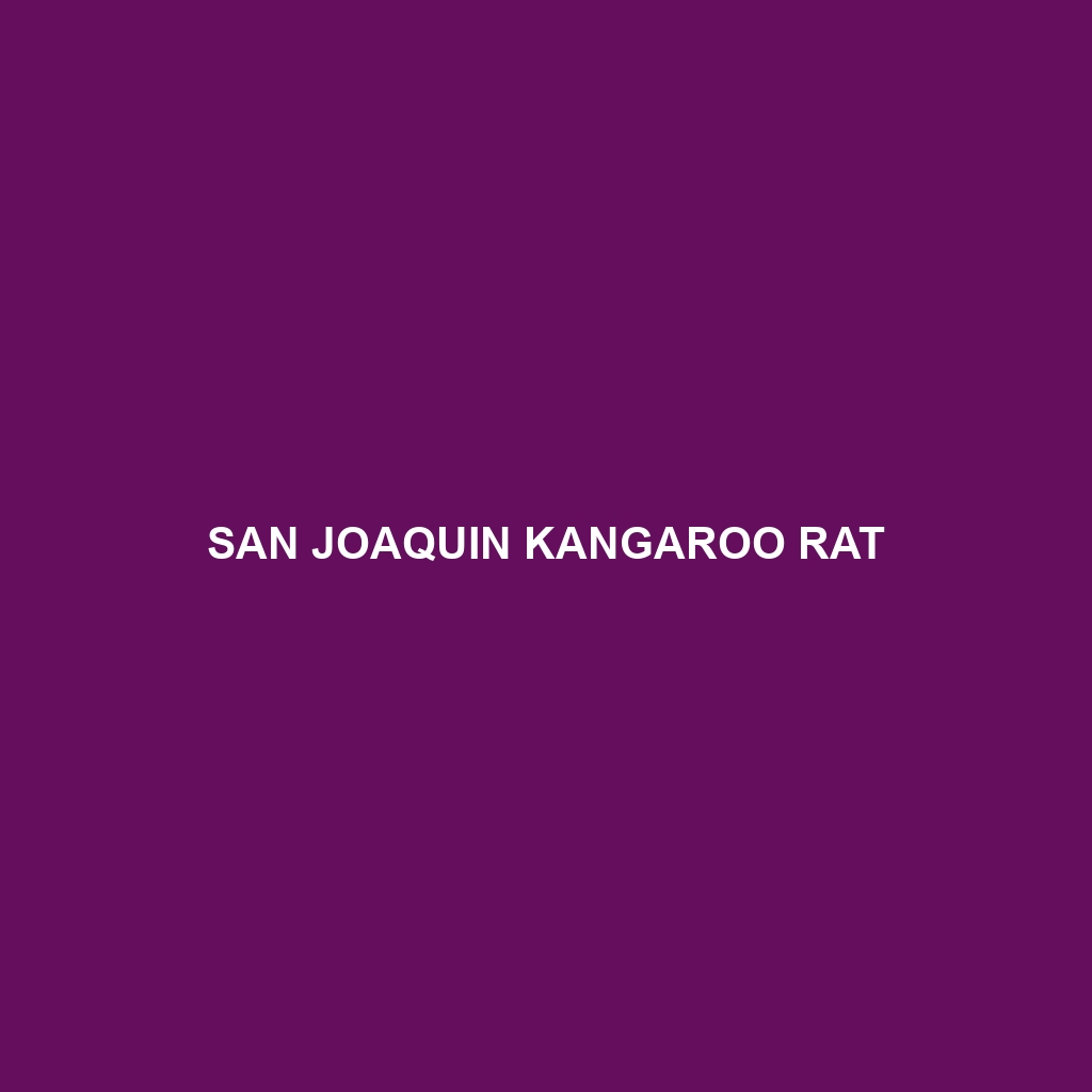 San Joaquin Kangaroo Rat