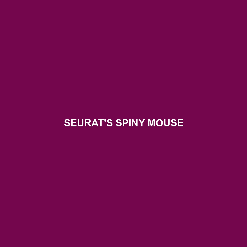 Seurat's Spiny Mouse