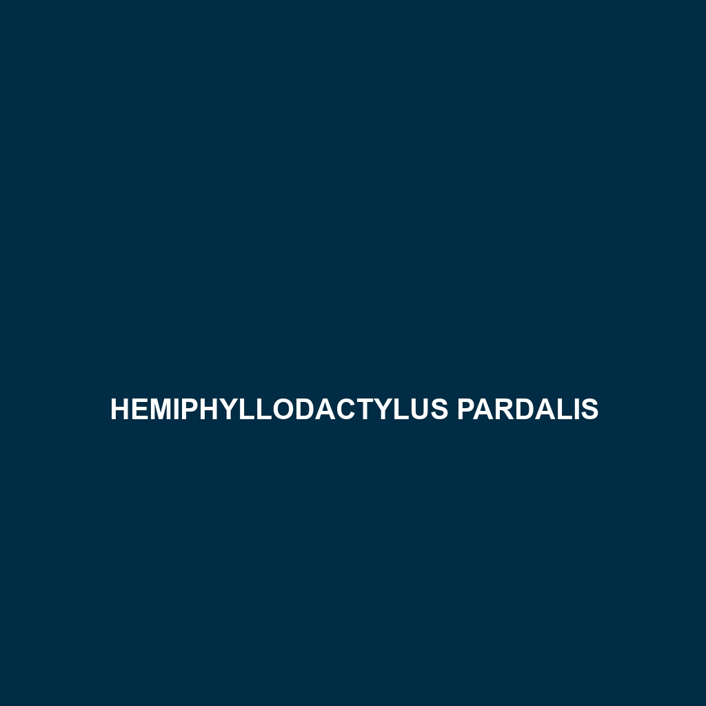 Hemiphyllodactylus pardalis