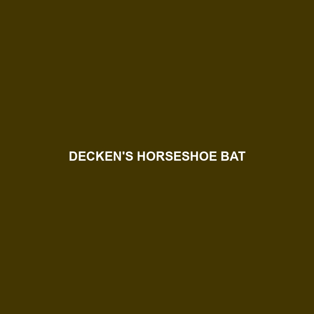 Decken's Horseshoe Bat