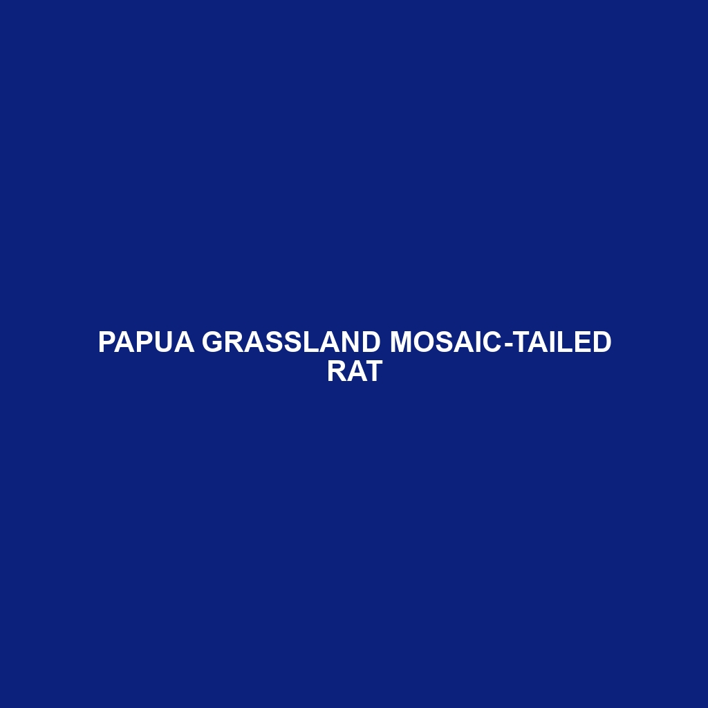 Papua Grassland Mosaic-tailed Rat