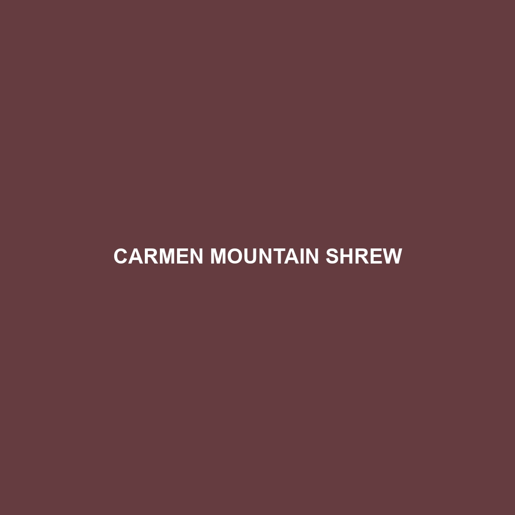 Carmen Mountain Shrew