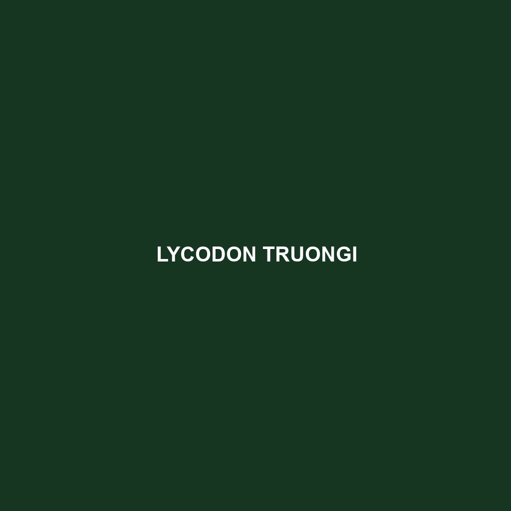 Lycodon truongi