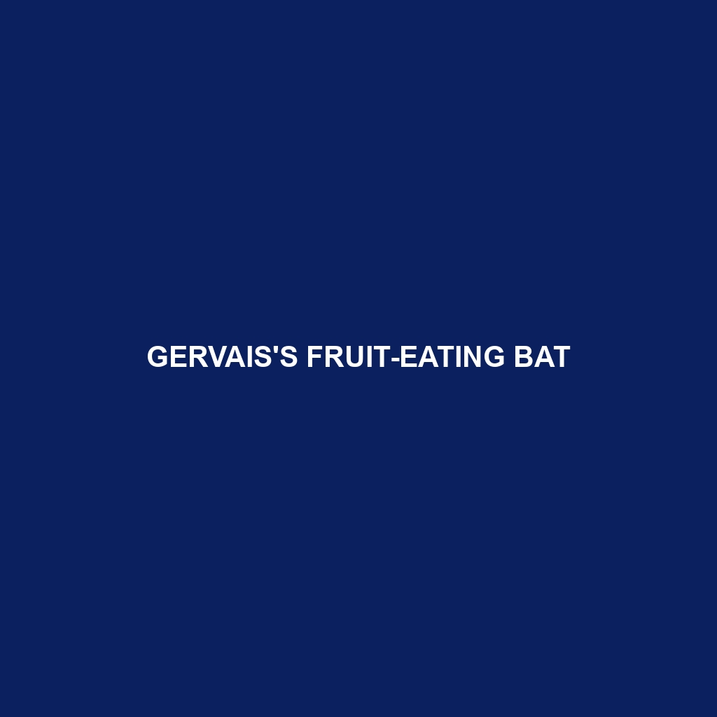 Gervais's Fruit-eating Bat