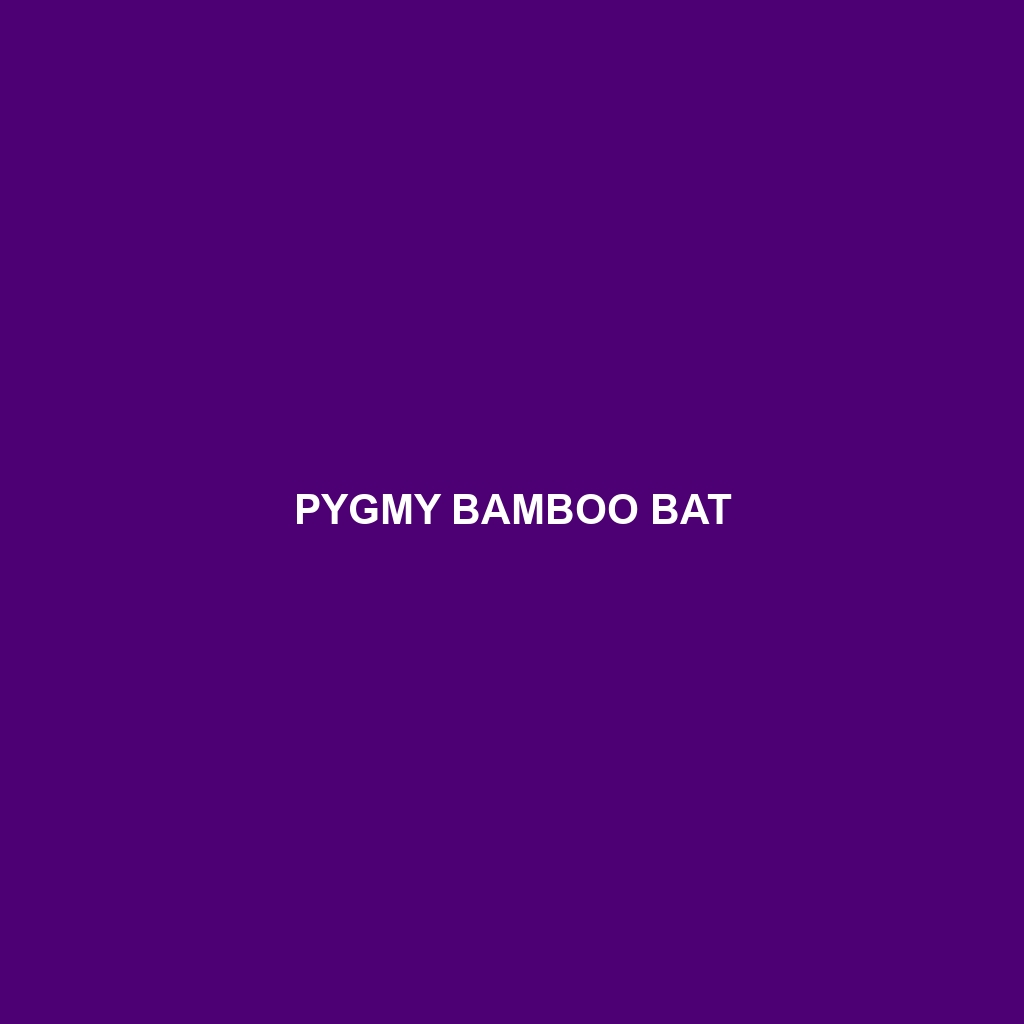 Pygmy Bamboo Bat