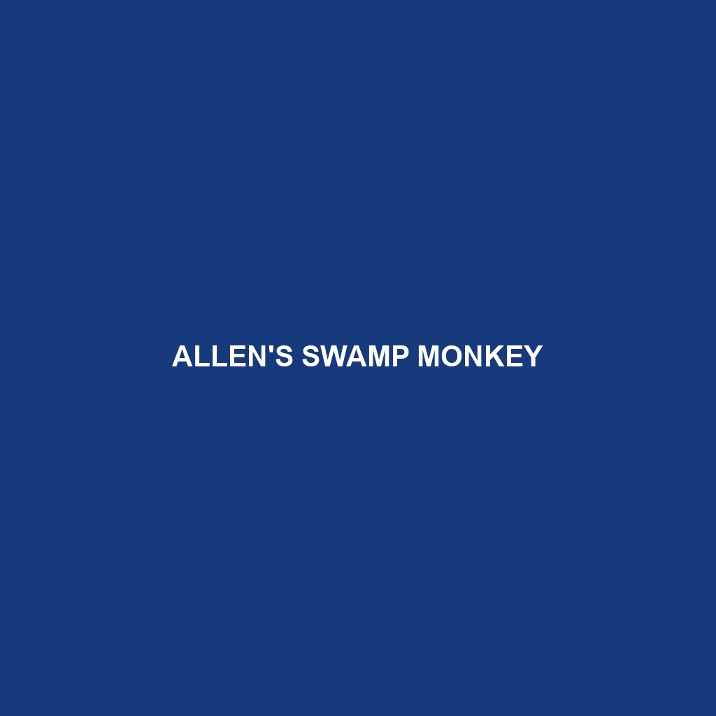 Allen's Swamp Monkey