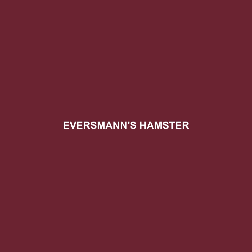 Eversmann's Hamster