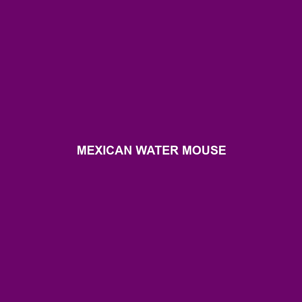 Mexican Water Mouse