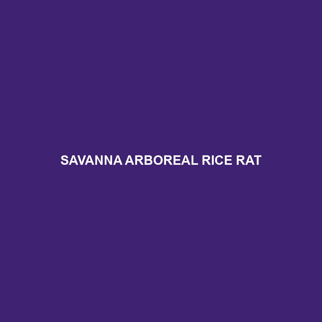 Savanna Arboreal Rice Rat