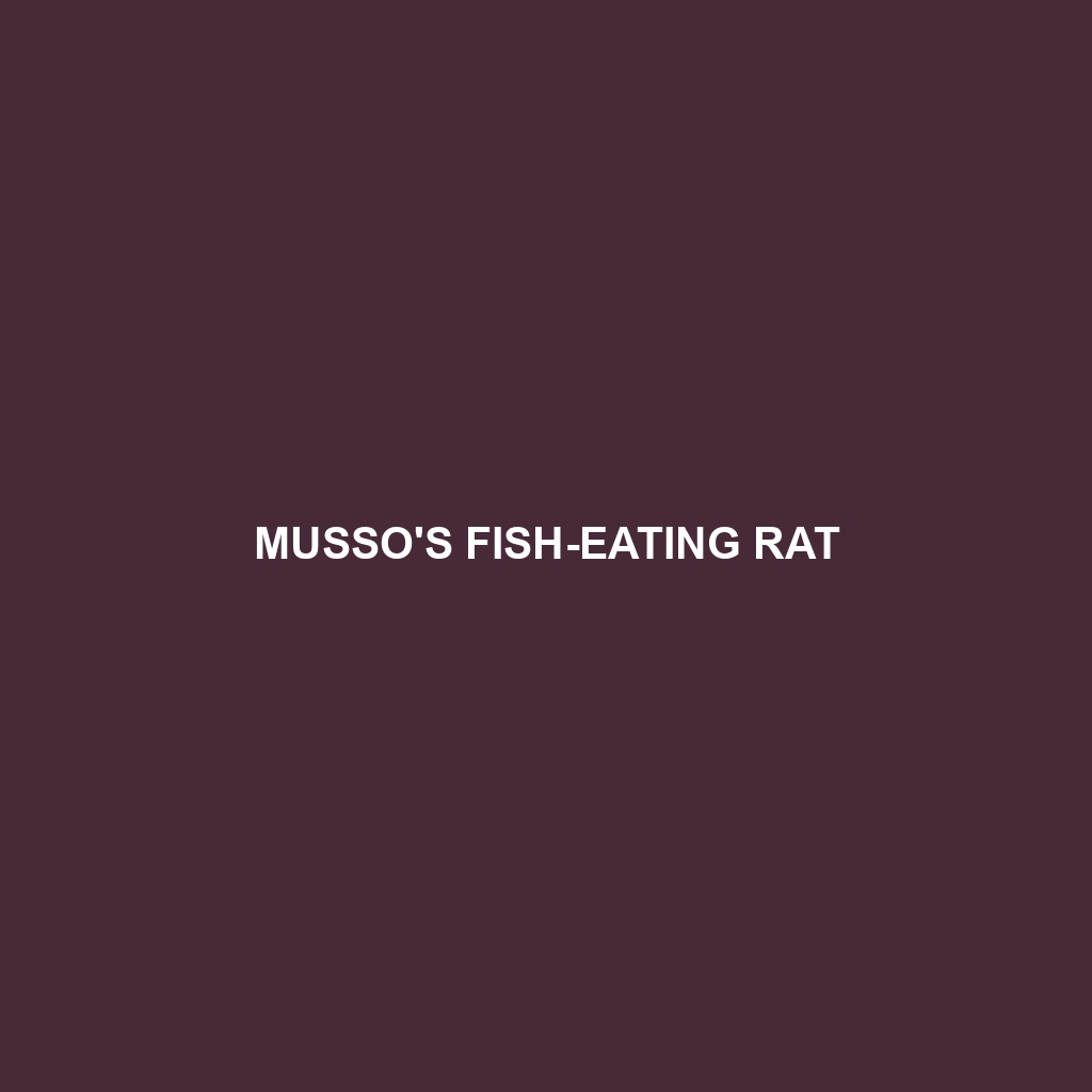 Musso's Fish-eating Rat