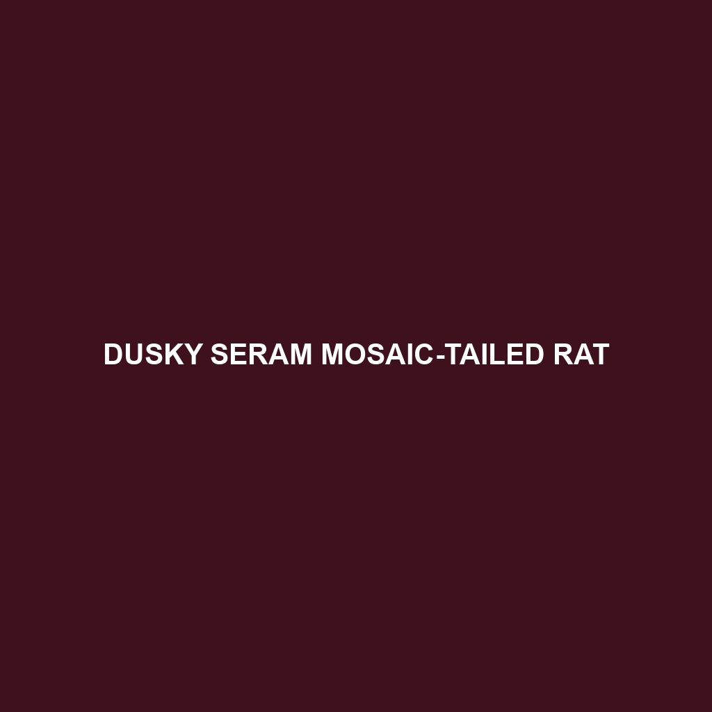 Dusky Seram Mosaic-tailed Rat