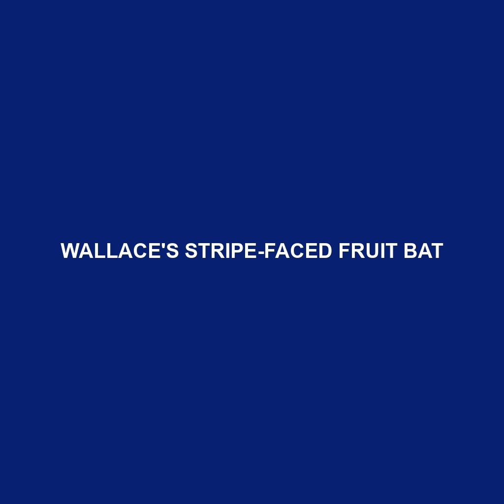 Wallace's Stripe-faced Fruit Bat