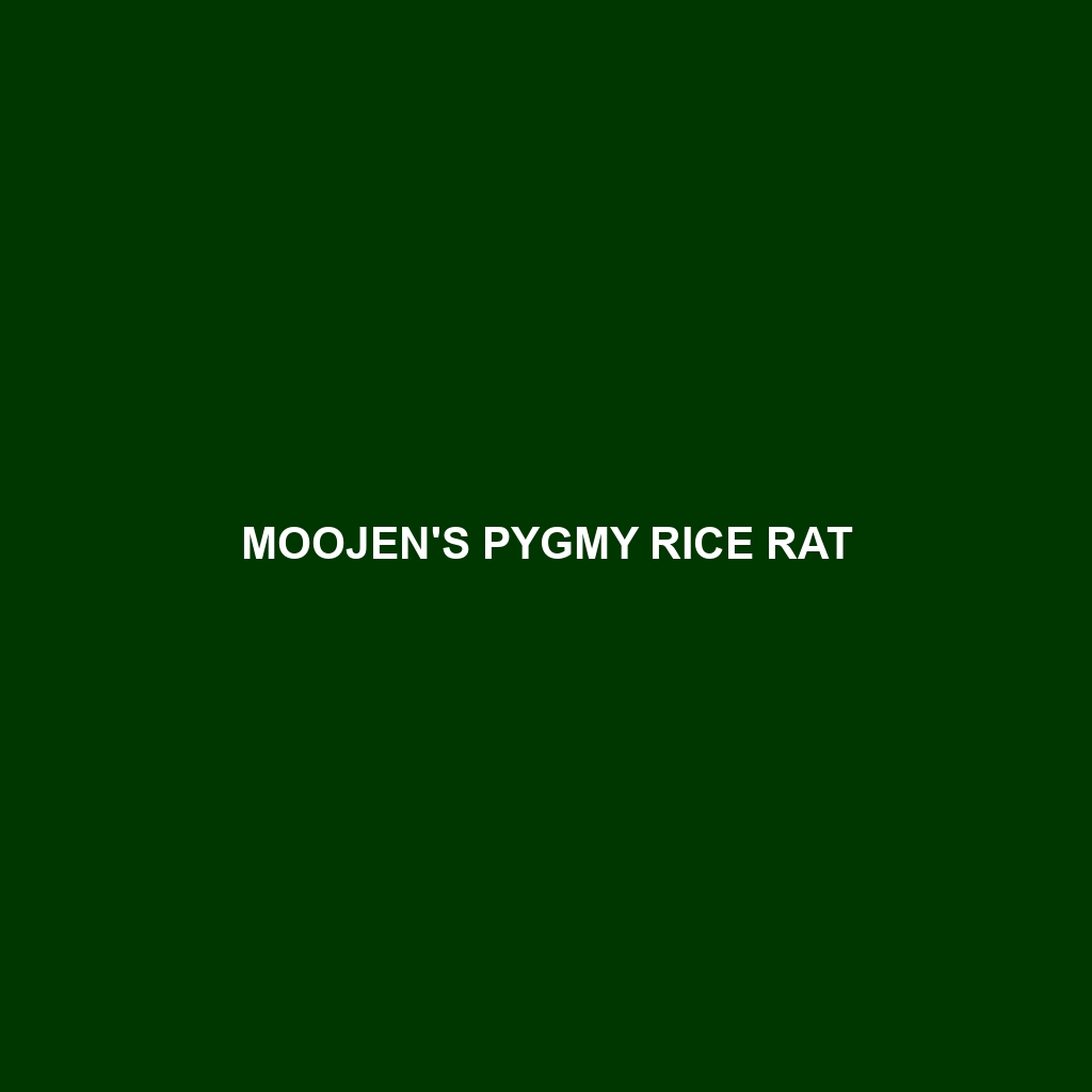 Moojen's Pygmy Rice Rat