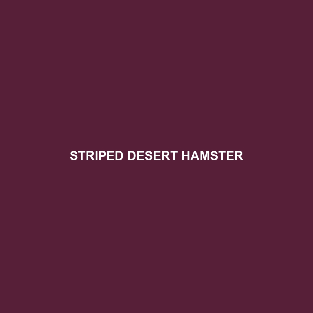 Striped Desert Hamster