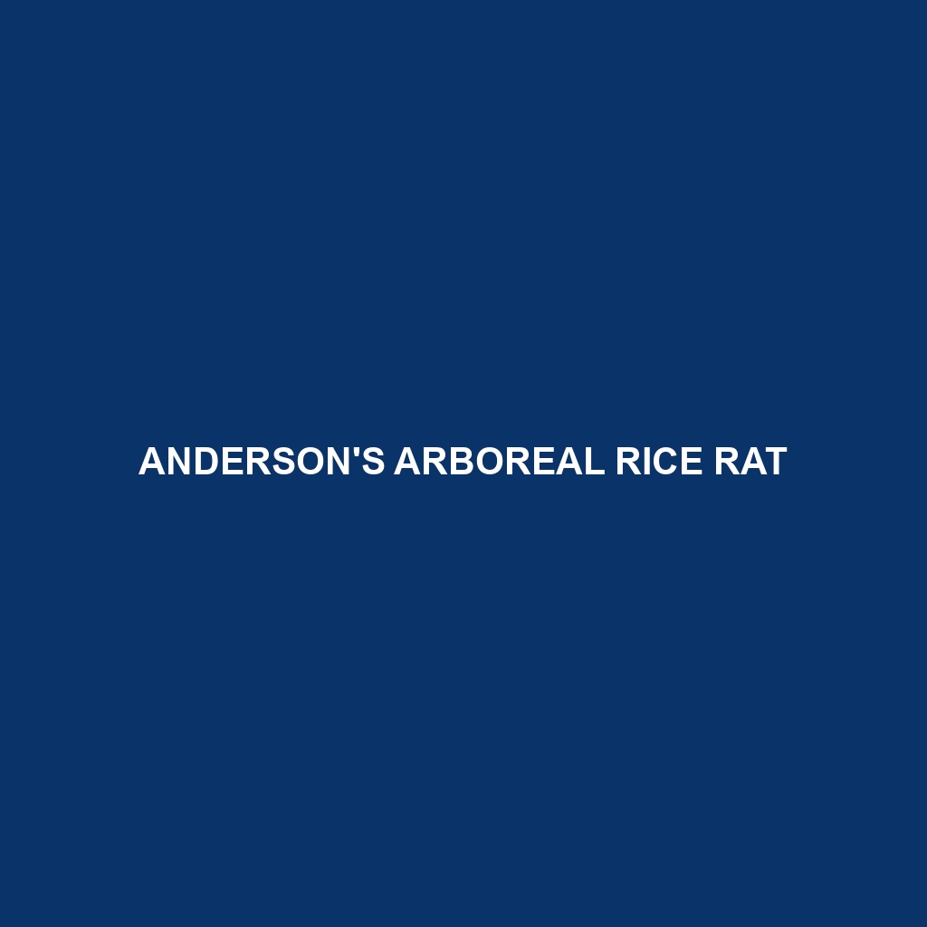 Anderson's Arboreal Rice Rat