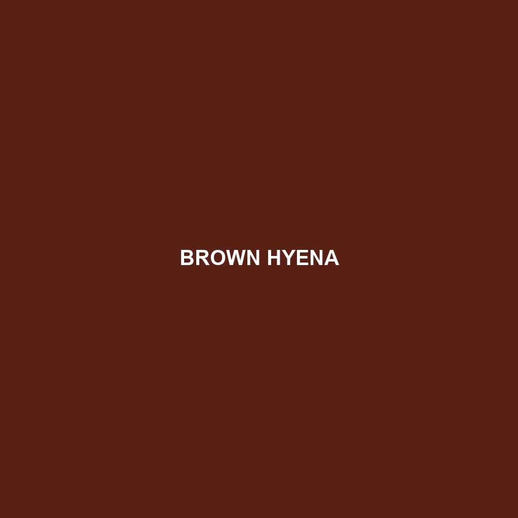 Brown Hyena