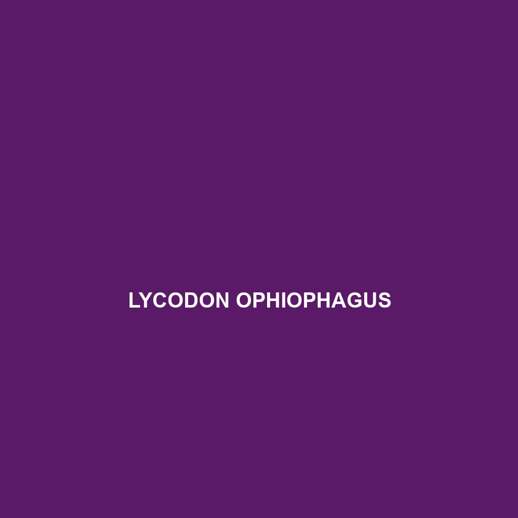 Lycodon ophiophagus