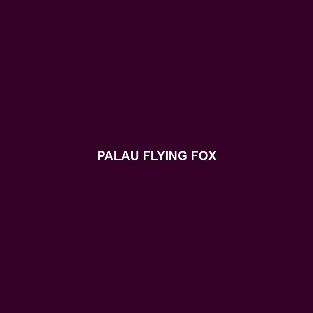 Palau Flying Fox