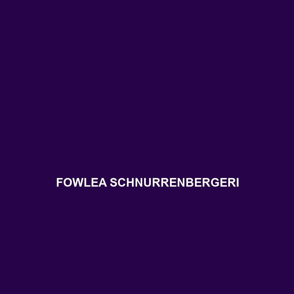 Fowlea schnurrenbergeri