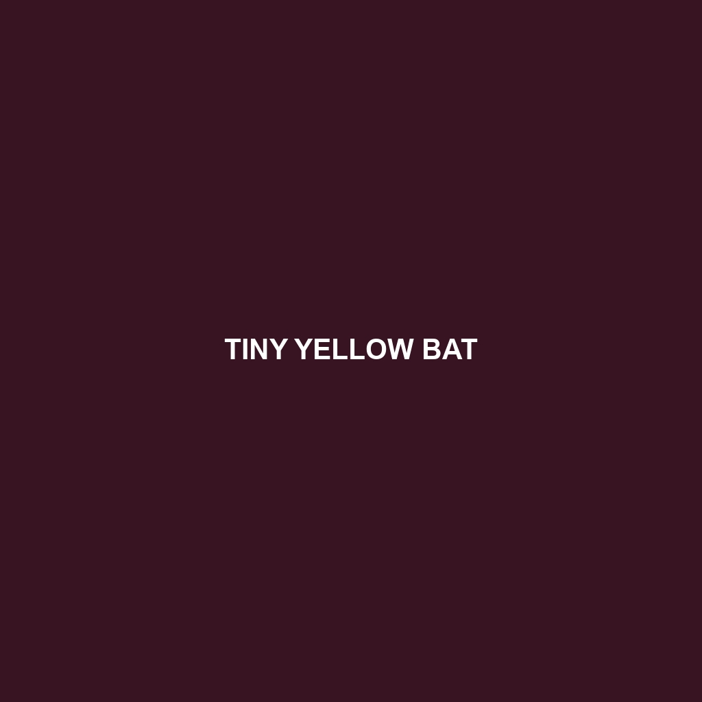 Tiny Yellow Bat