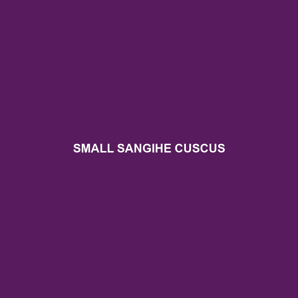 Small Sangihe Cuscus