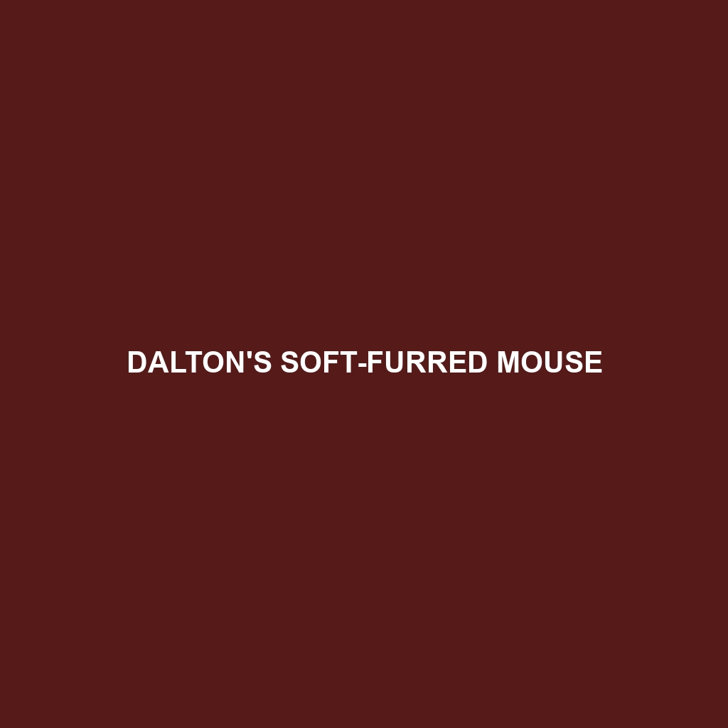 Dalton's Soft-furred Mouse