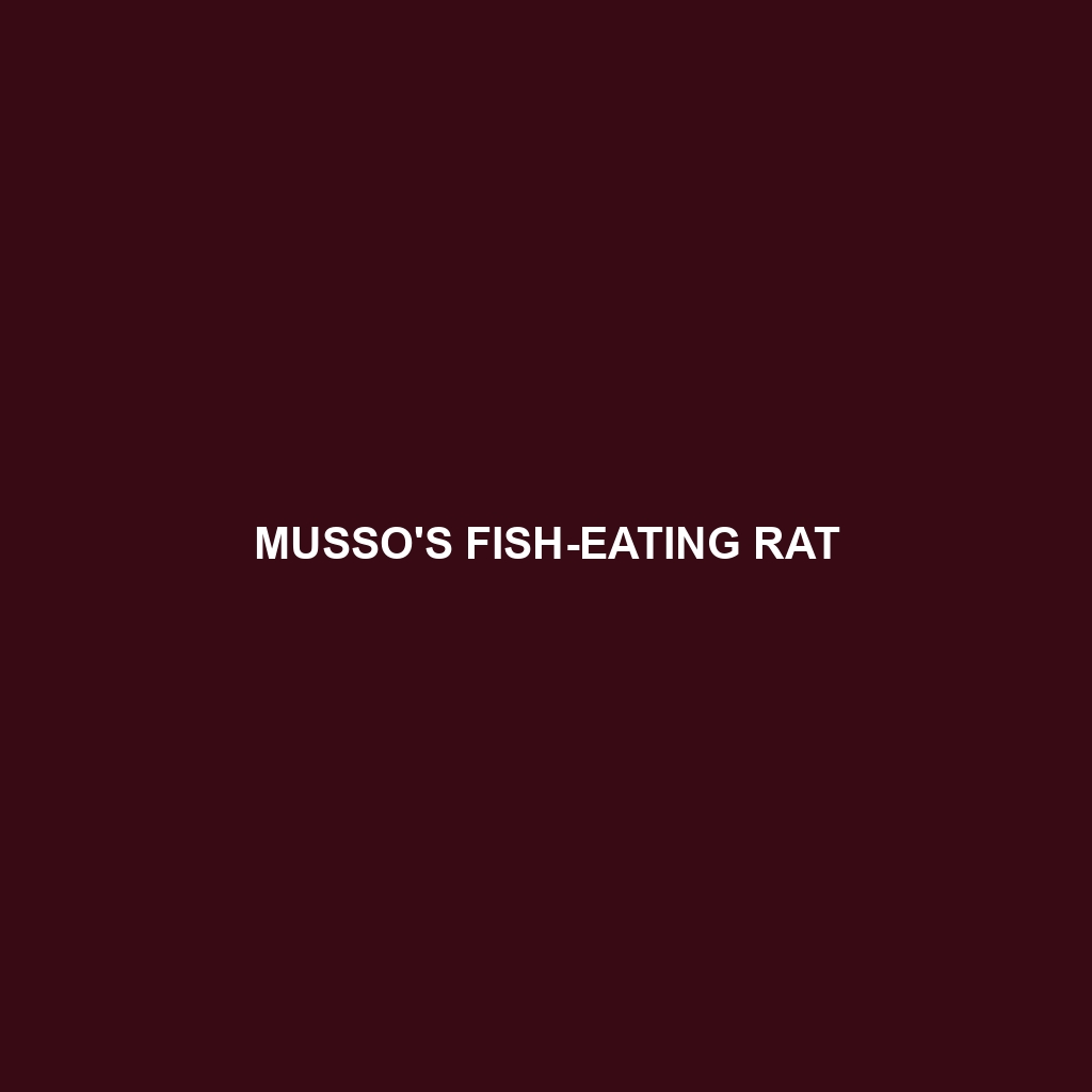 Musso's Fish-eating Rat