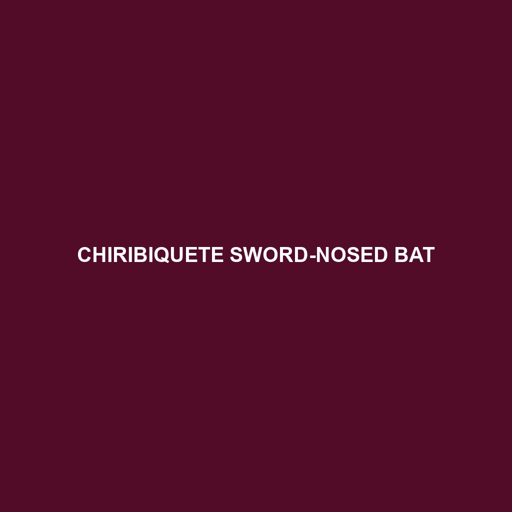 Chiribiquete Sword-nosed Bat