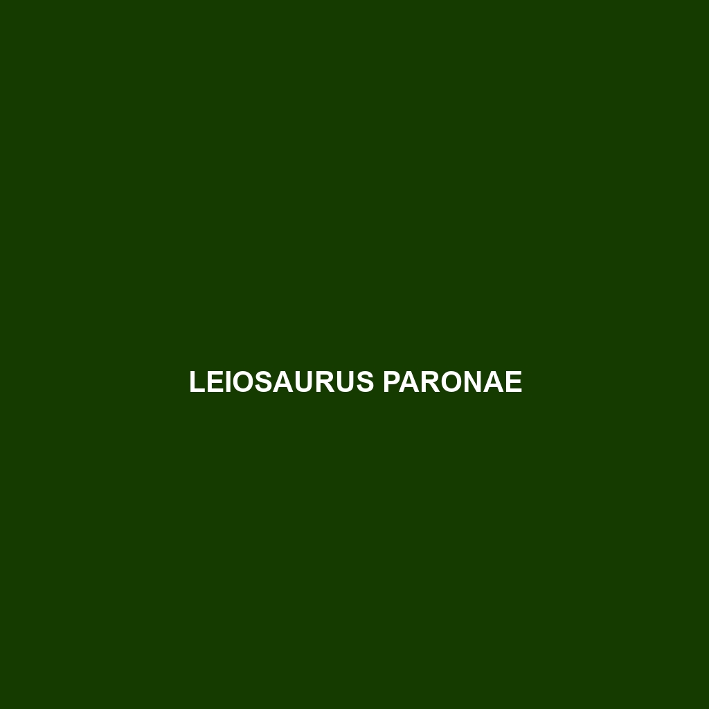 Leiosaurus paronae