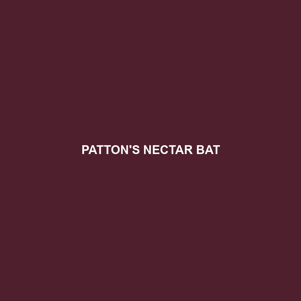 Patton's Nectar Bat