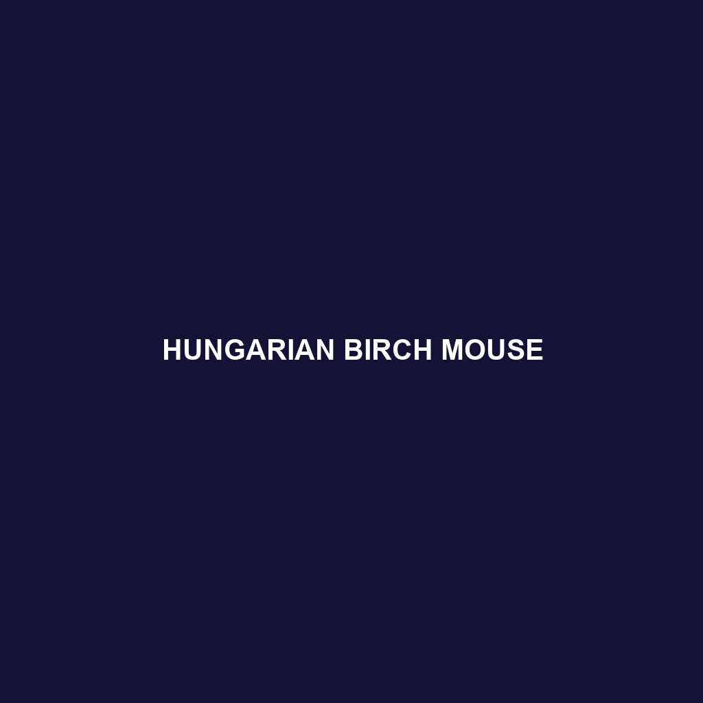 Hungarian Birch Mouse