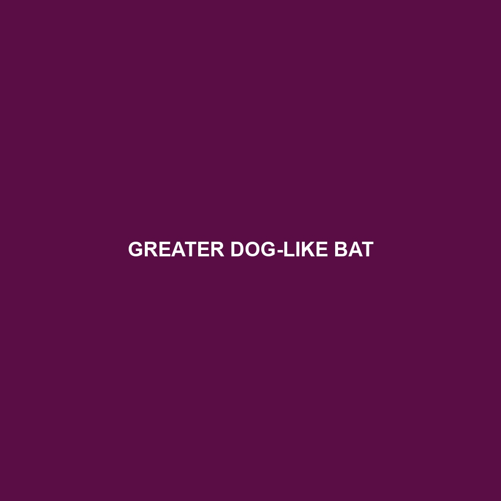 Greater Dog-like Bat