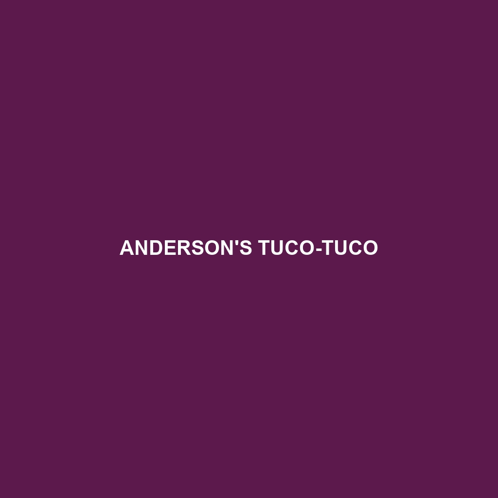 Anderson's Tuco-tuco