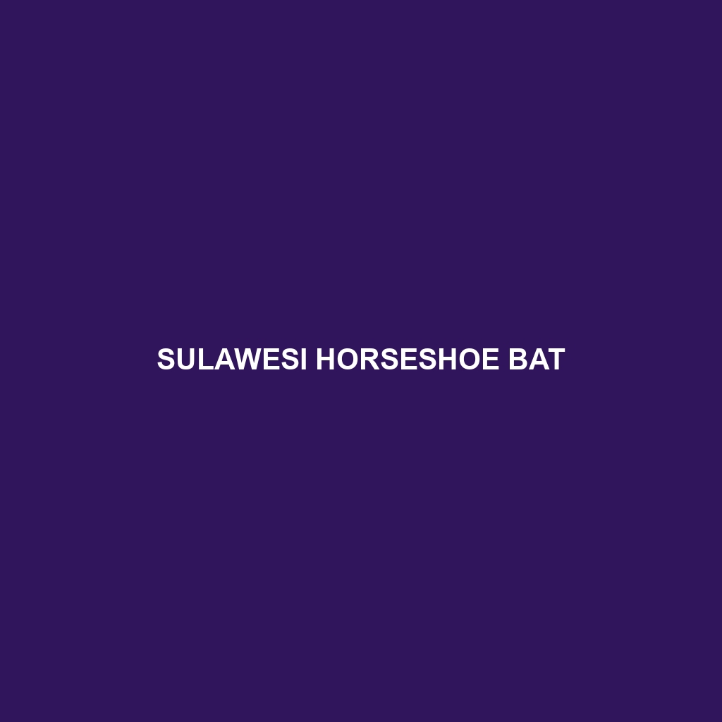 Sulawesi Horseshoe Bat