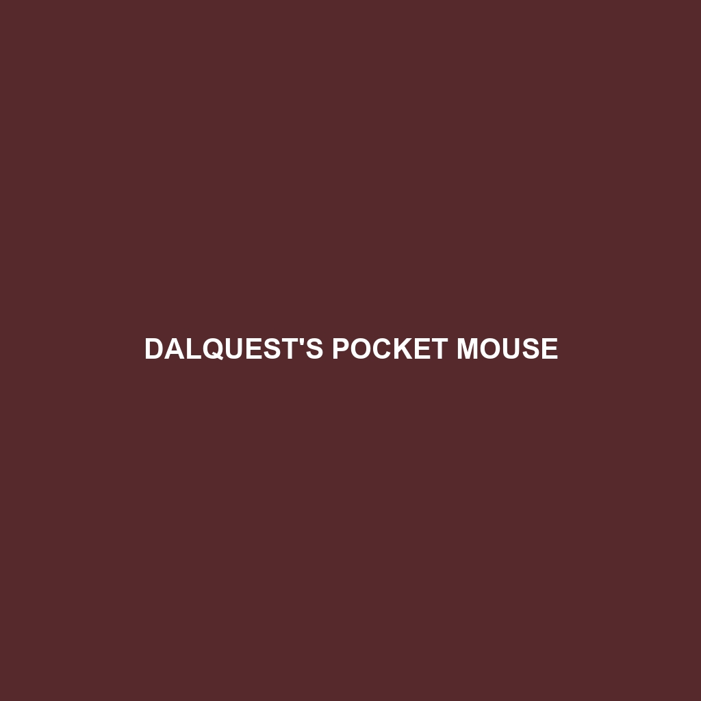 Dalquest's Pocket Mouse