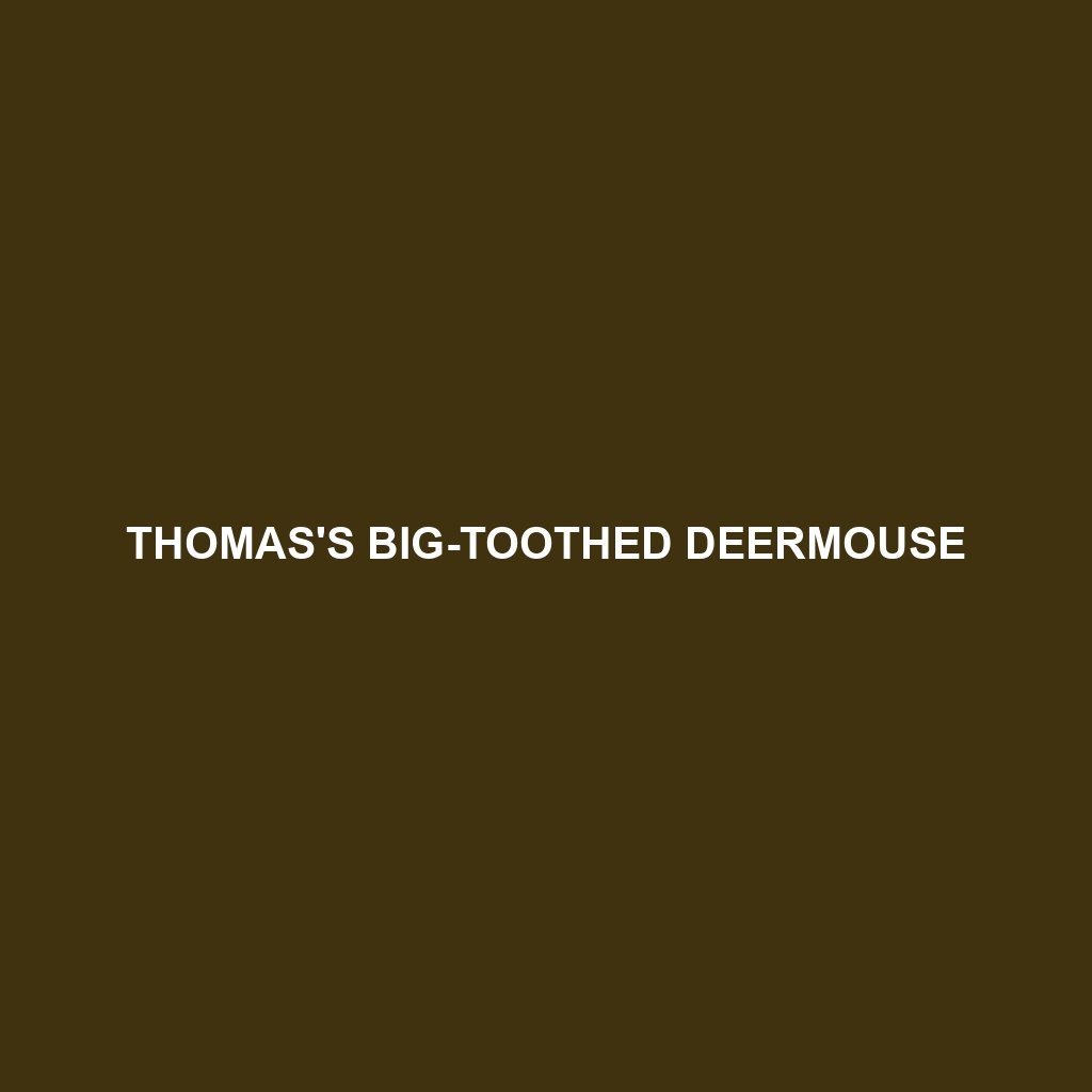 Thomas's Big-toothed Deermouse