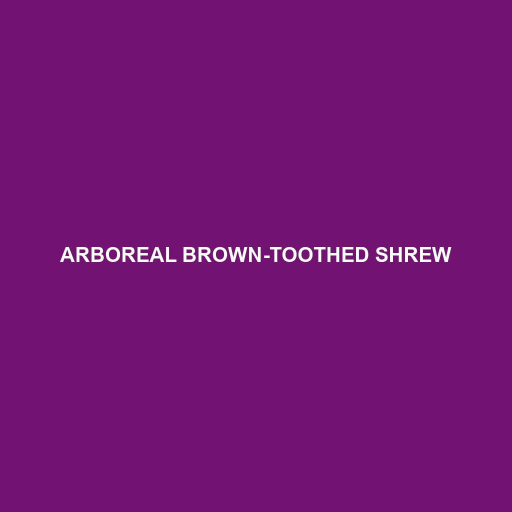 Arboreal Brown-toothed Shrew