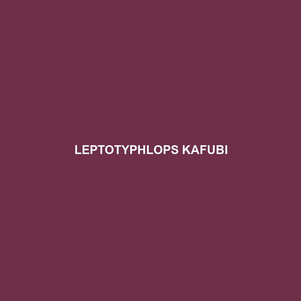 Leptotyphlops kafubi