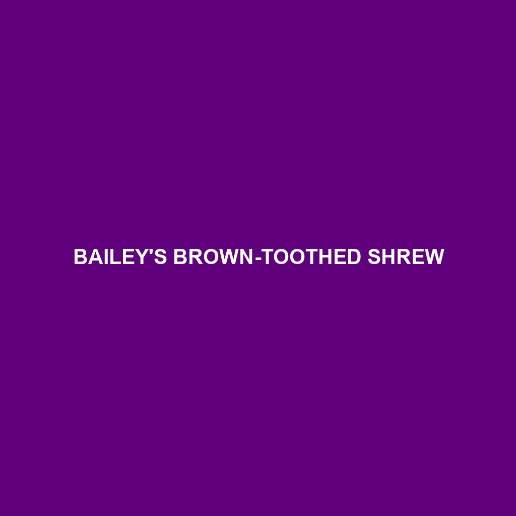 Bailey's Brown-toothed Shrew