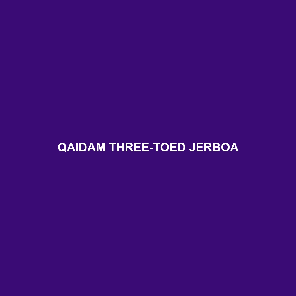 Qaidam Three-toed Jerboa