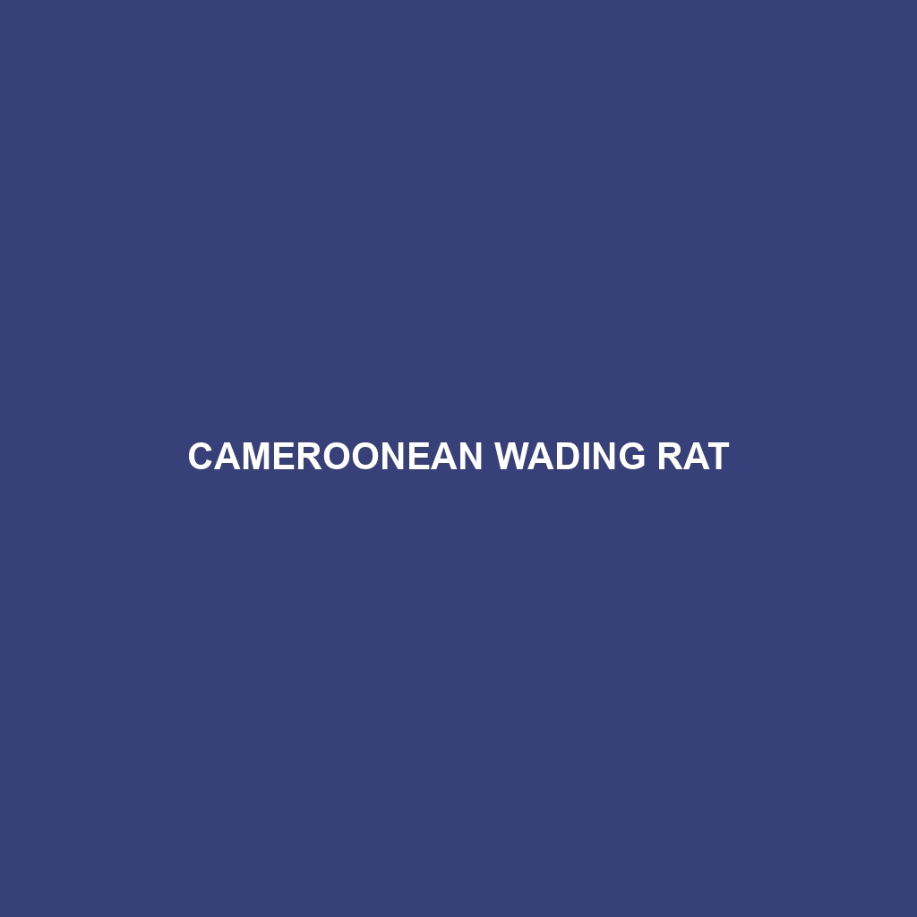 Cameroonean Wading Rat