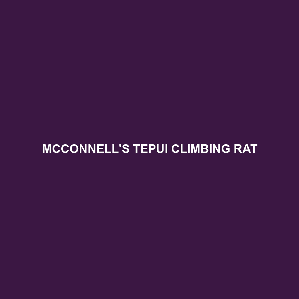 McConnell's Tepui Climbing Rat