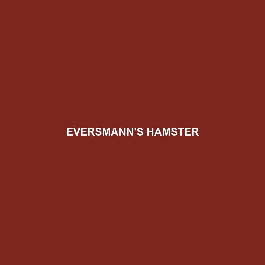 Eversmann's Hamster