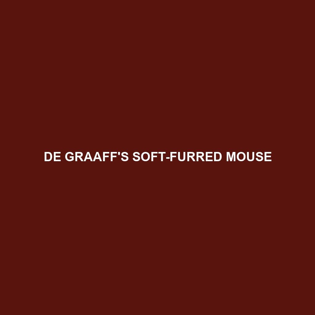 De Graaff's Soft-furred Mouse