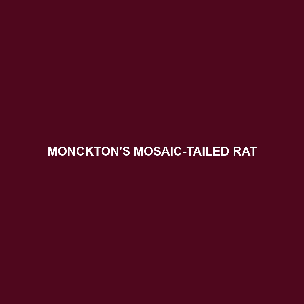 Monckton's Mosaic-tailed Rat